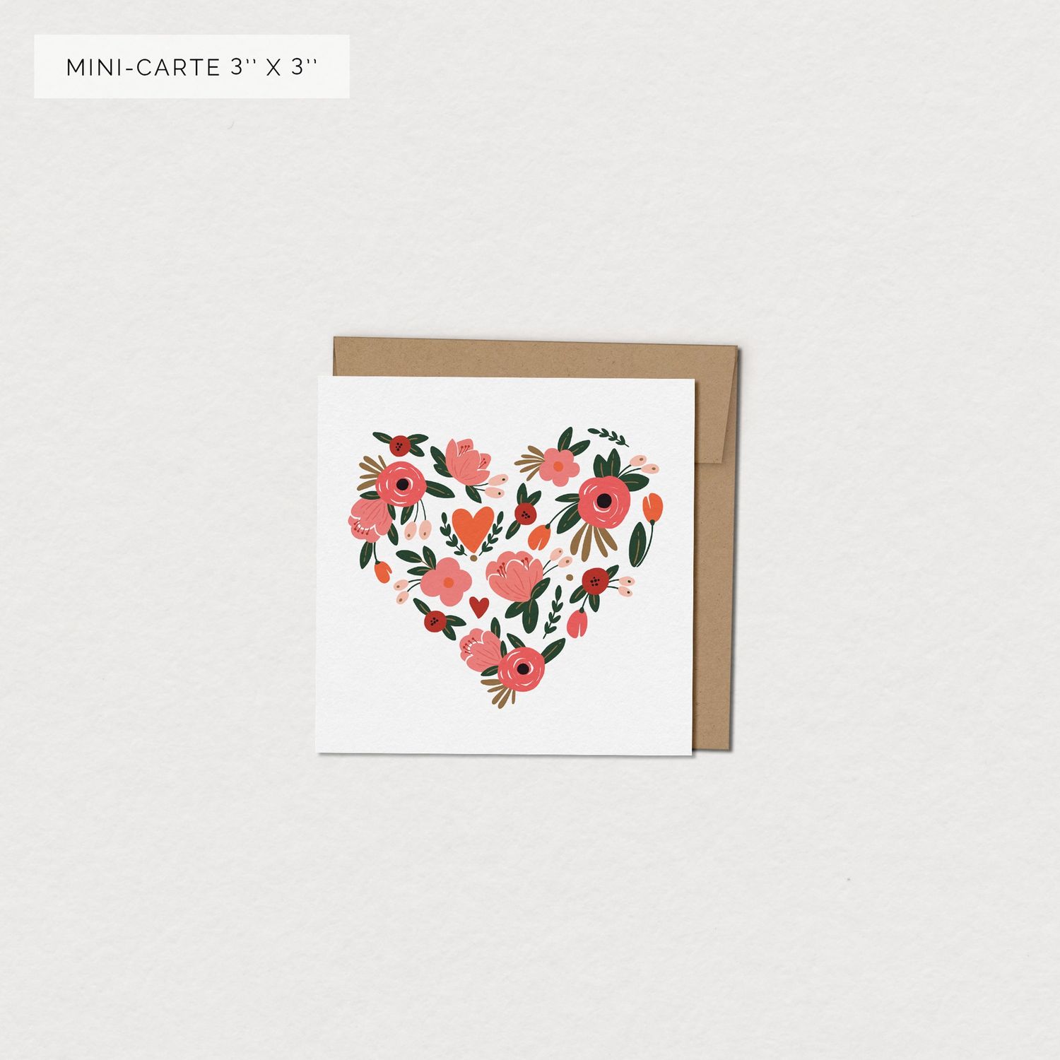 Carte de souhaits – Pétales de coeur