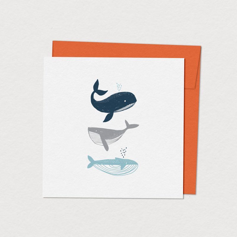 Carte de souhaits – Baleines