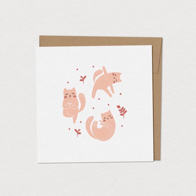 Carte de souhaits – Namasta’chats