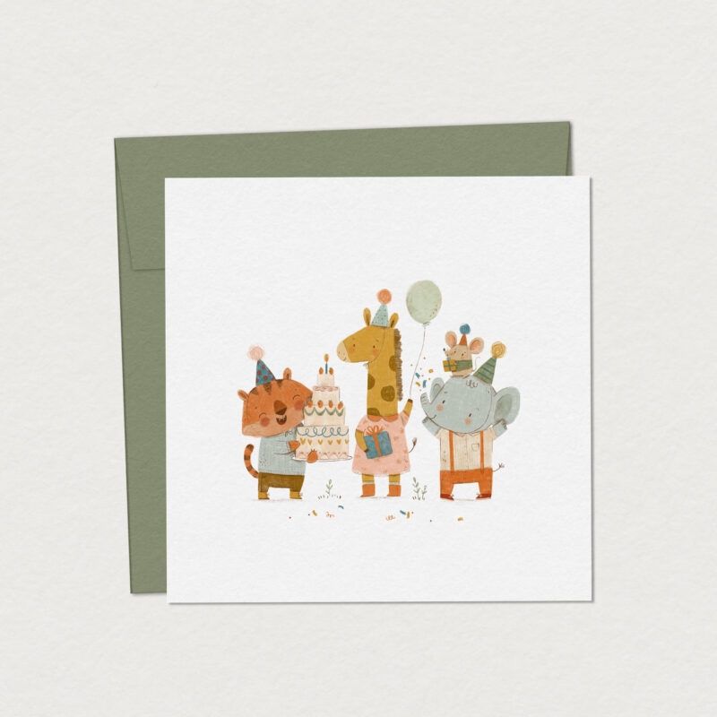 Carte de souhaits – Savane en fête
