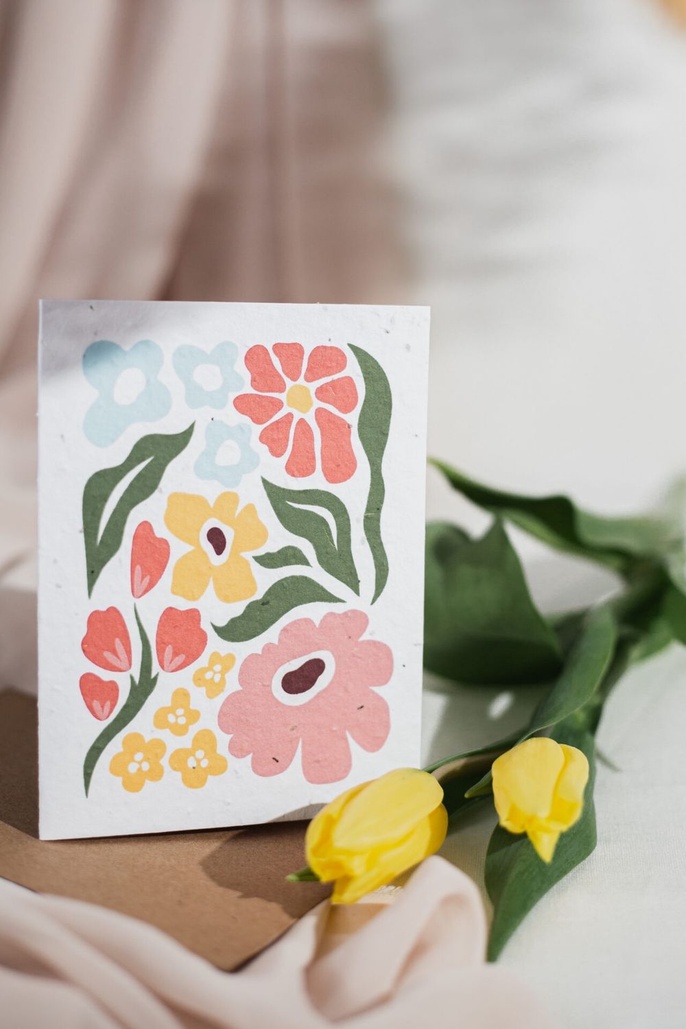 Carte de souhaits – Marché de fleurs (à planter)