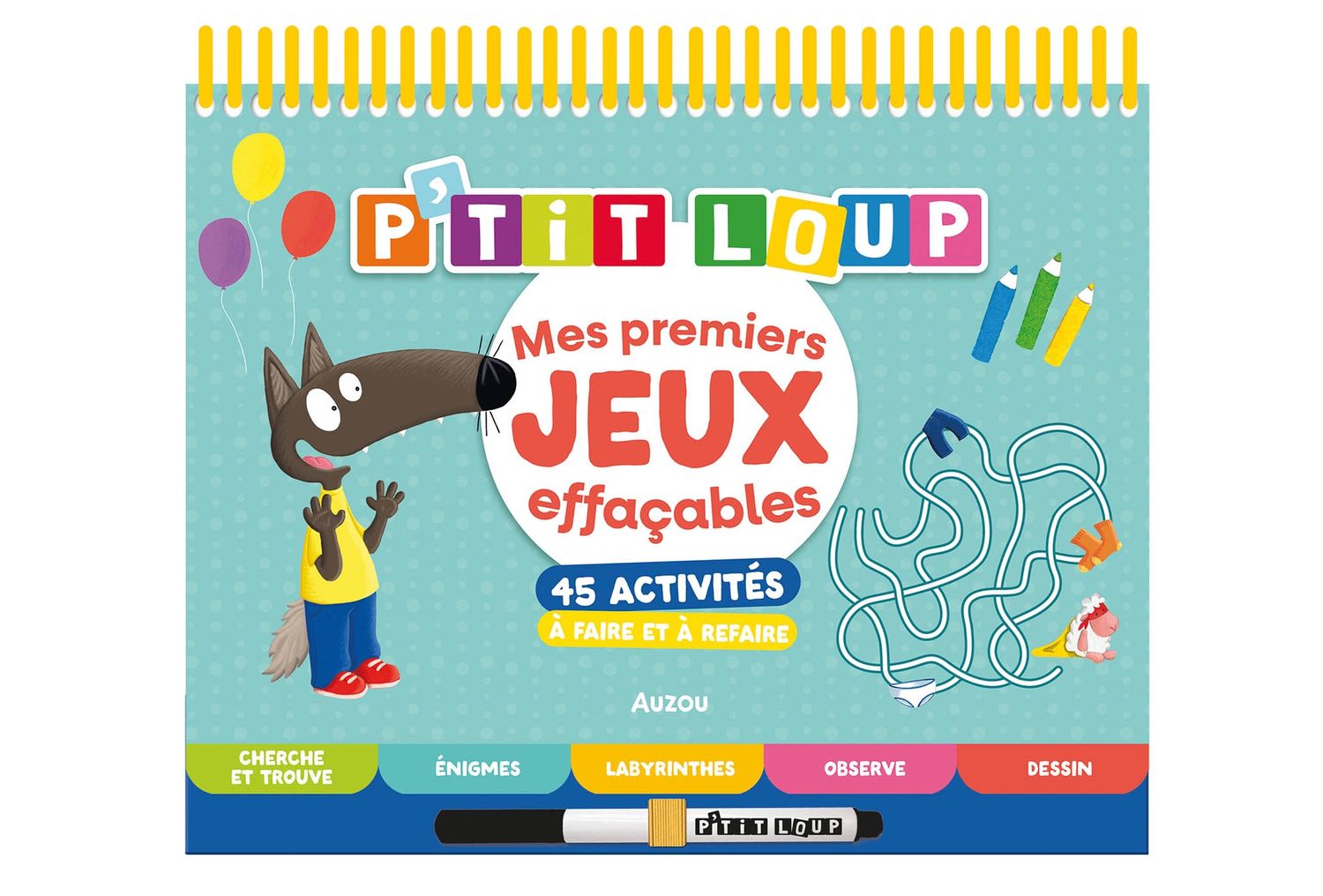P&#39;tit loup - Mes premiers jeux effaçables