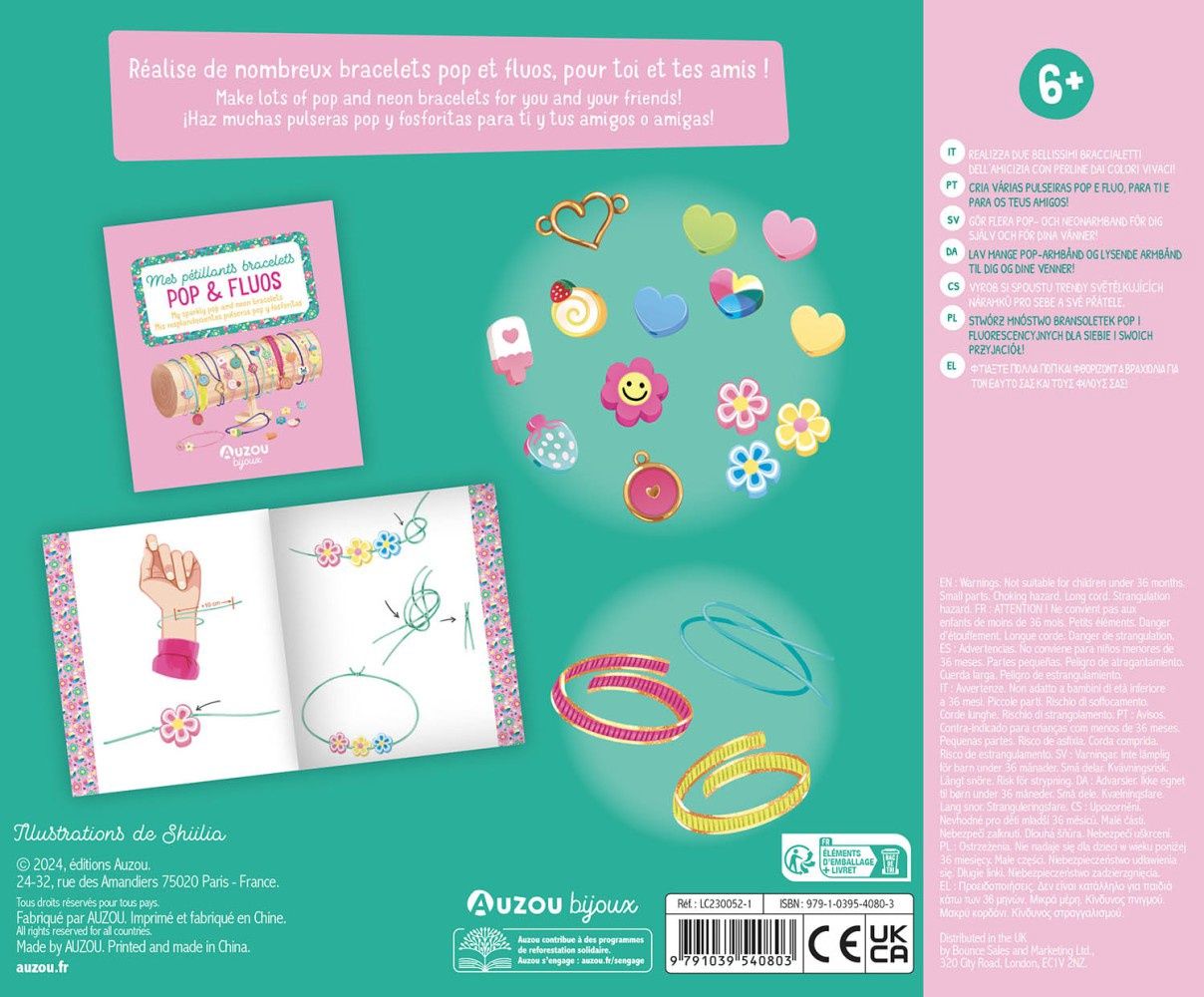 Ma boîte à bijoux - Mes pétillants bracelets pop et fluos