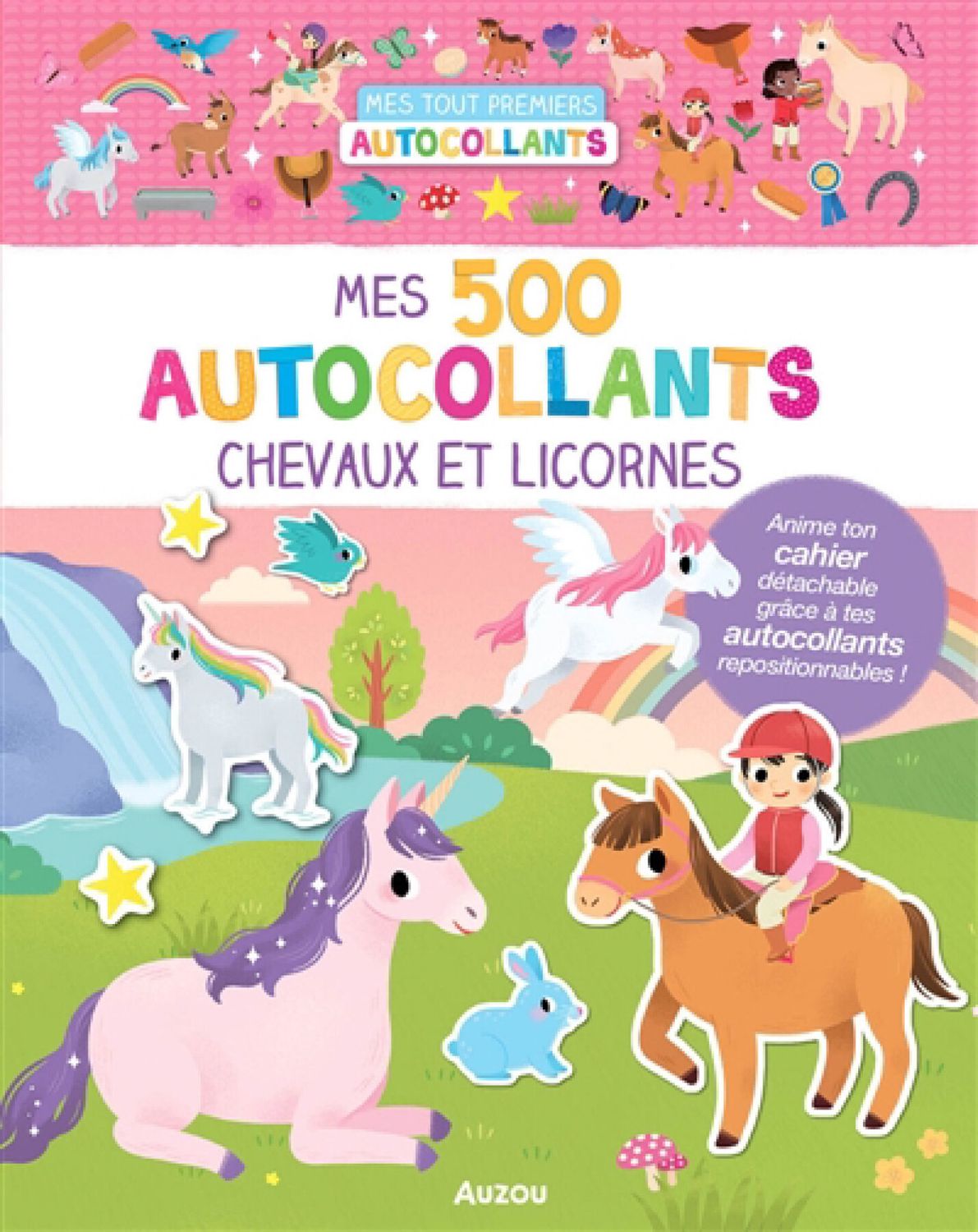 Mes tout premiers autocollants - 500 autocollants / Chevaux et licornes