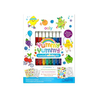 Kit de coloriage parfumé Yummy Yummy - Marqueurs, autocollants et livre de coloriage