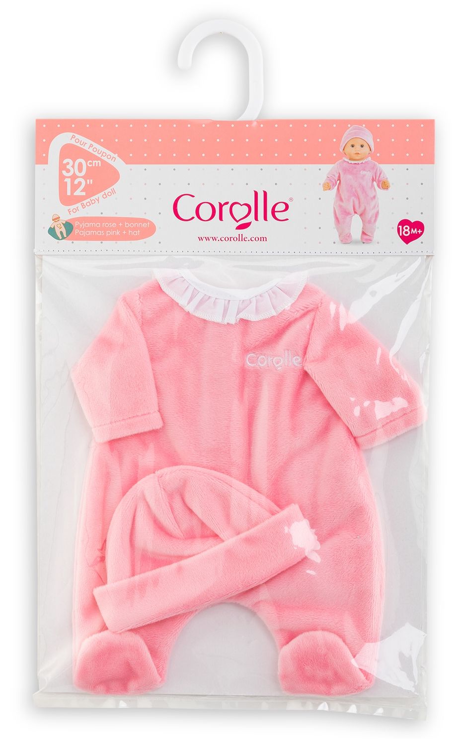 Vêtements 30 cm - Pyjama rose et bonnet