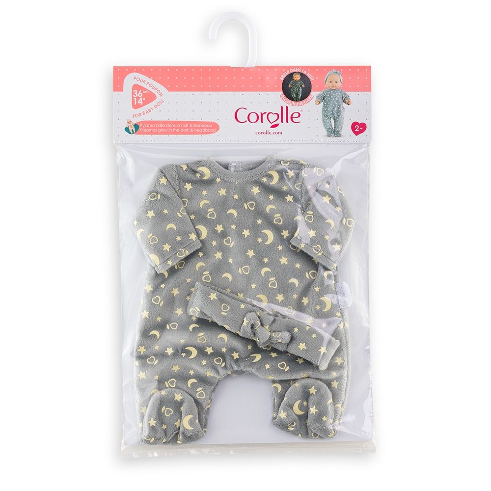 Vêtements 36 cm - Pyjama brille dans la nuit et bandeau