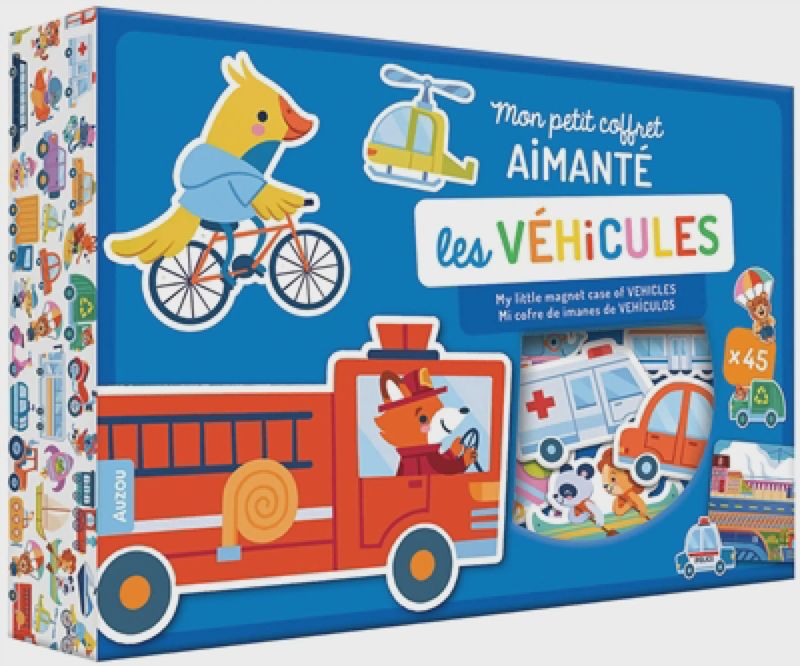 Les véhicules : mon petit coffret aimanté