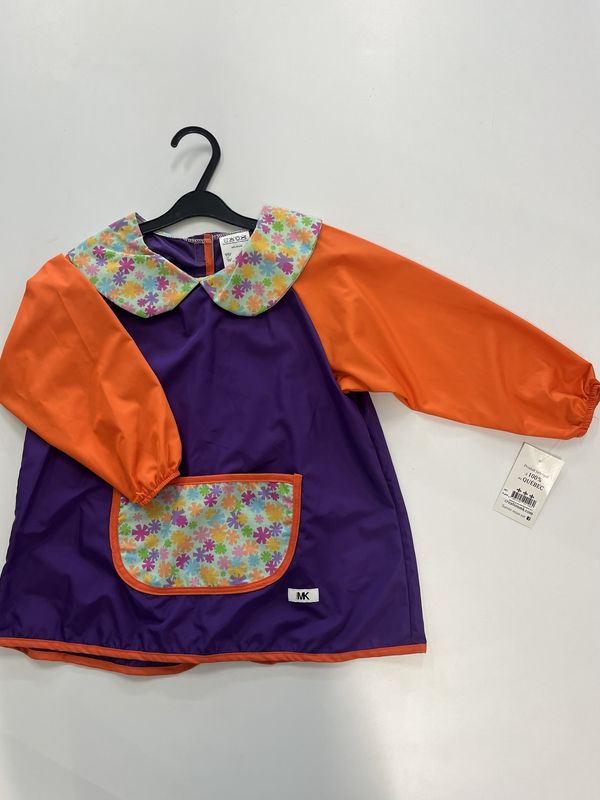 Tablier Mauve Orange Attache Derriere 6 Ans