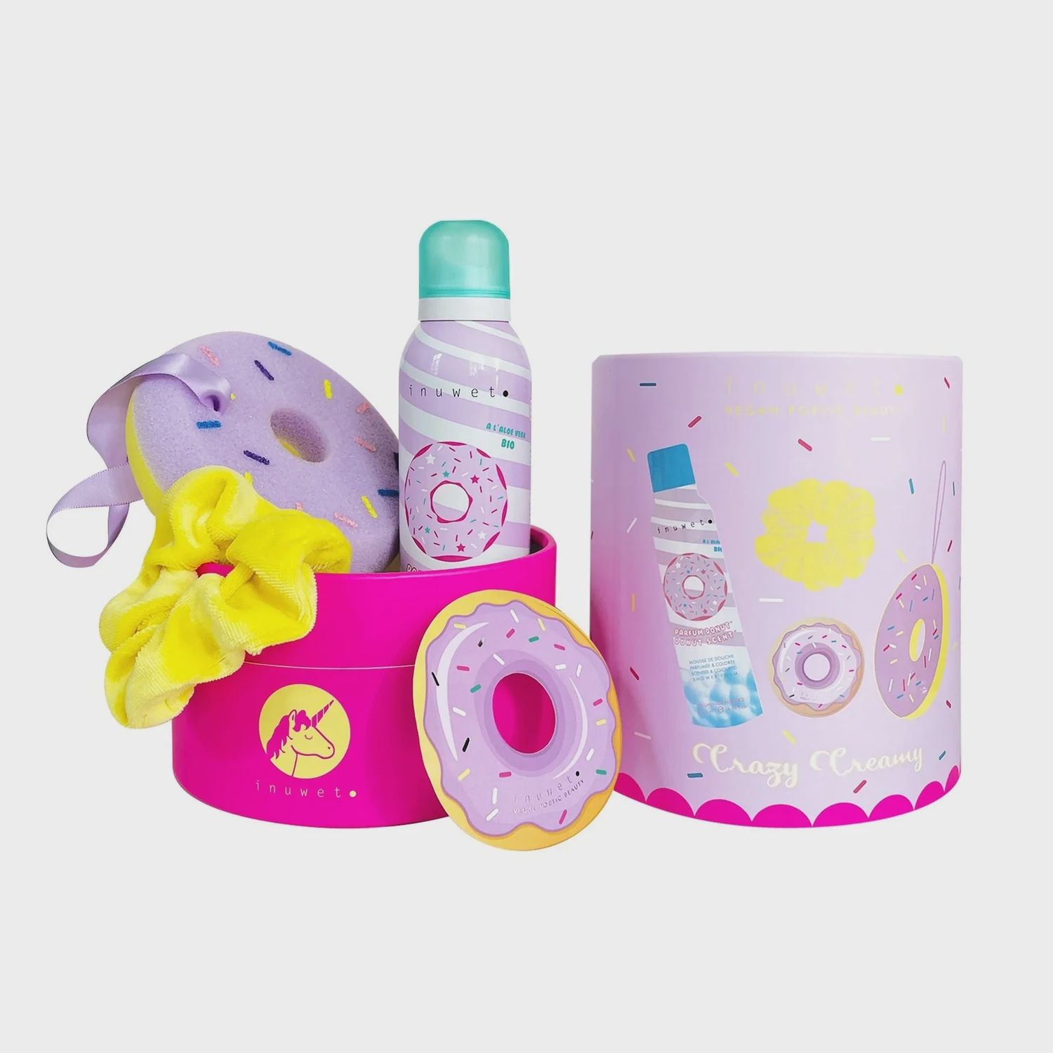 Coffret mousse de douche et accessoires / Beigne