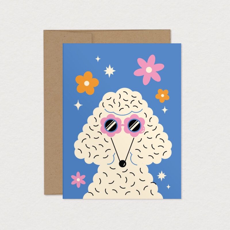 Carte de souhaits A2 – Canichette