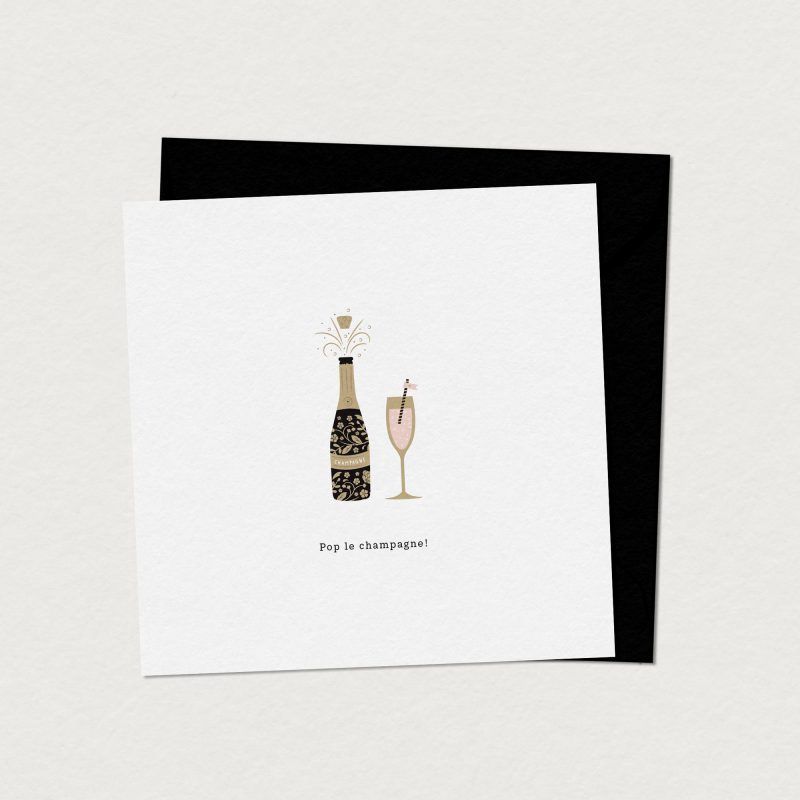 Carte de souhaits Mini – Champagne