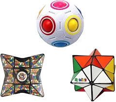 Rubik&#39;s Ensemble de 3 - Étoile magique, Boule arc-en-ciel, Étoile