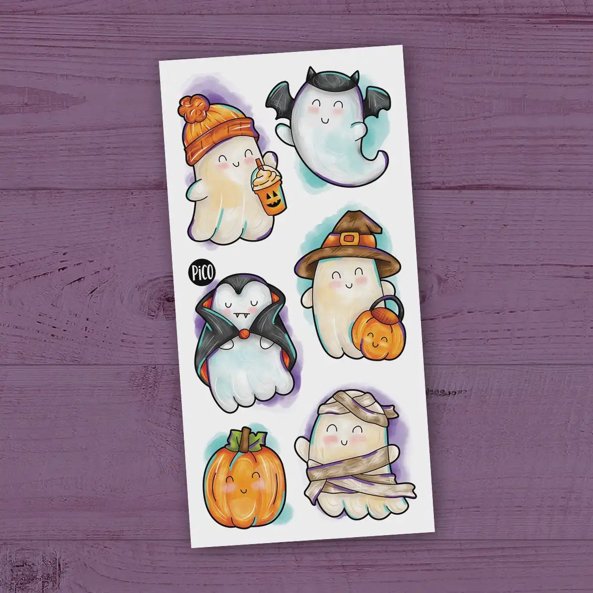 Tatouage Temporaire - Les fantômes d&#39;Halloween