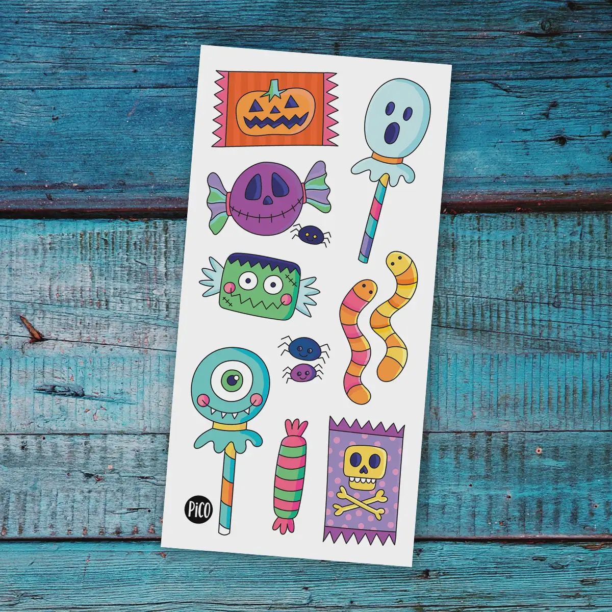 Tatouage Temporaire - Bonbons d&#39;Halloween