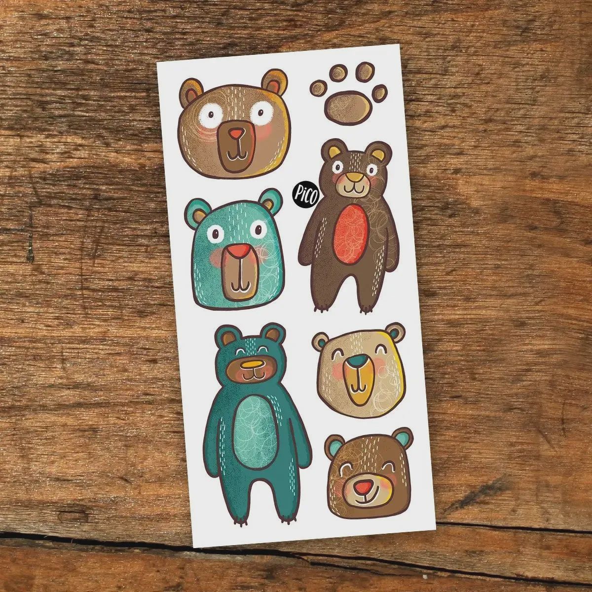 Tatouage Temporaire - Les oursons souriants