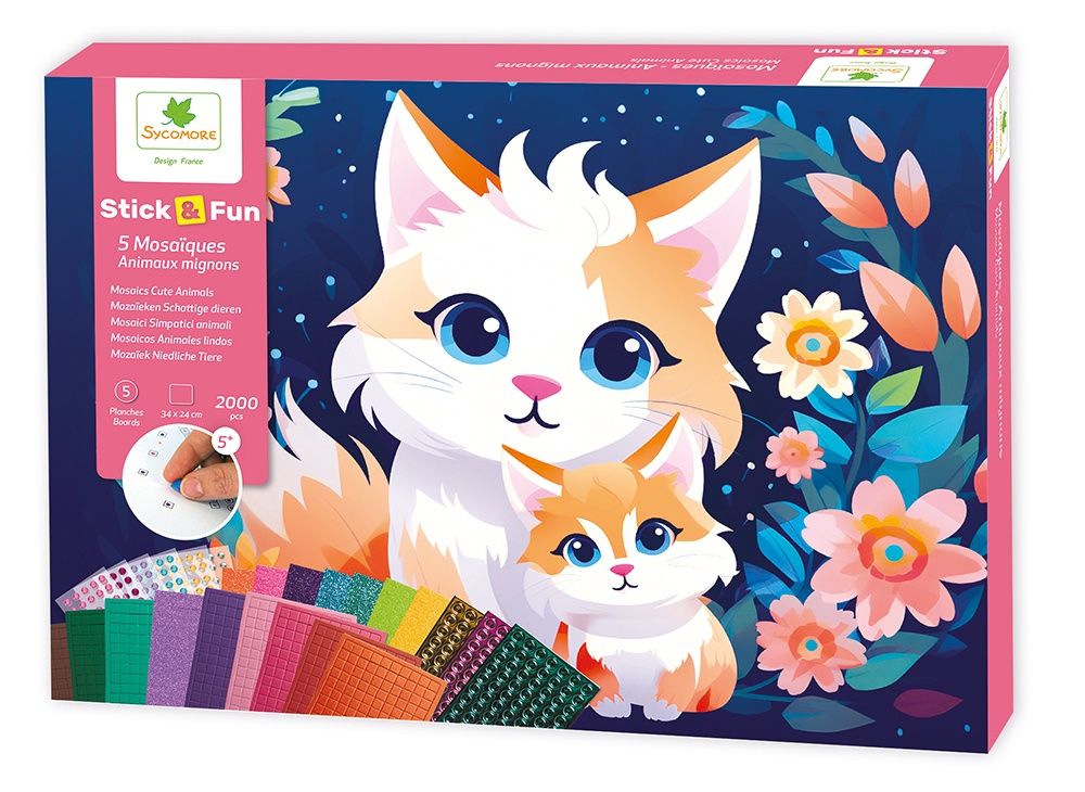 Stick&#39;N Fun / 5 Mosaïques - Animaux mignons