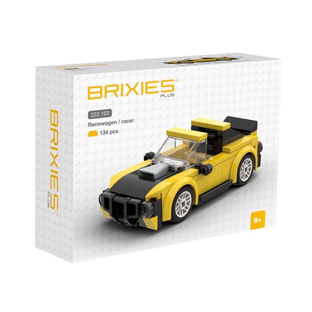 Mini voiture de course jaune