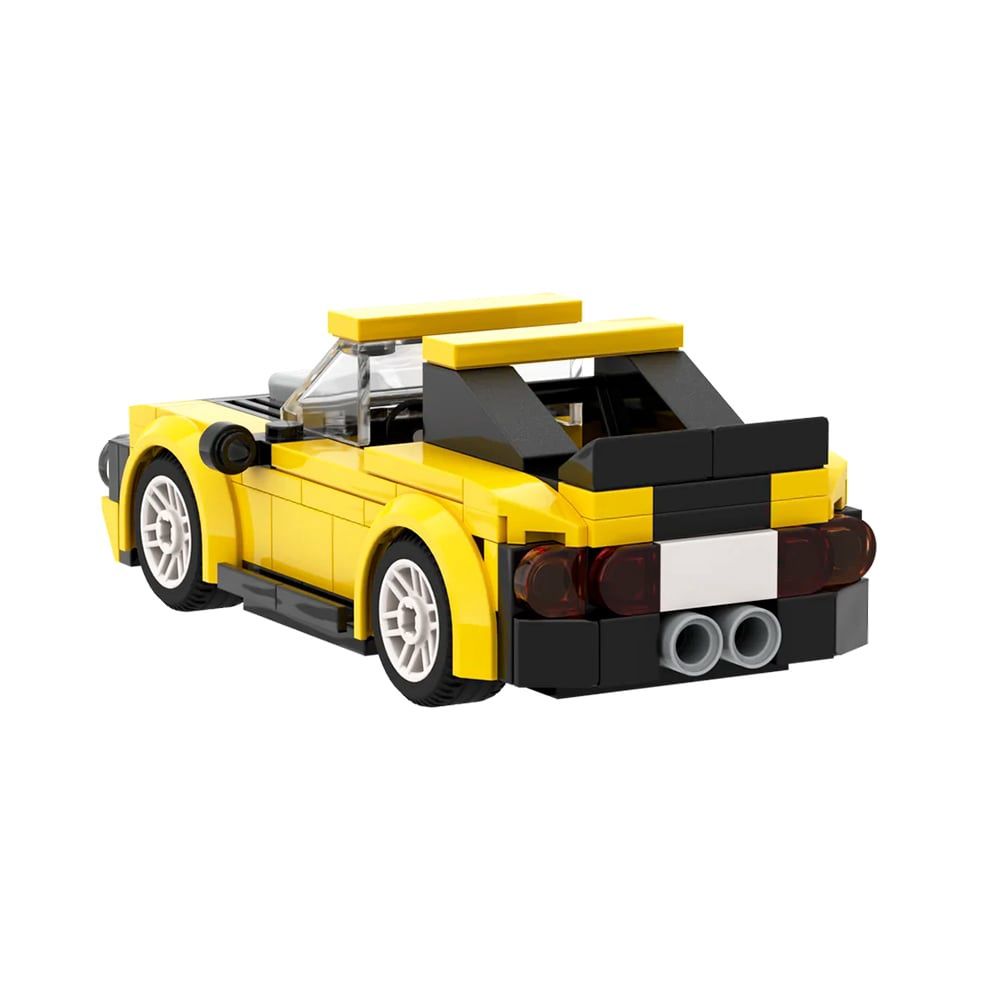 Mini voiture de course jaune
