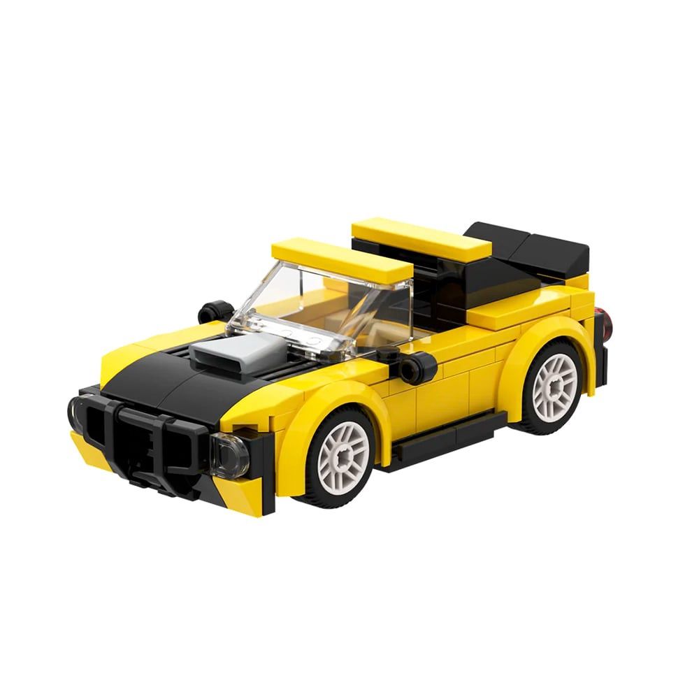 Mini voiture de course jaune