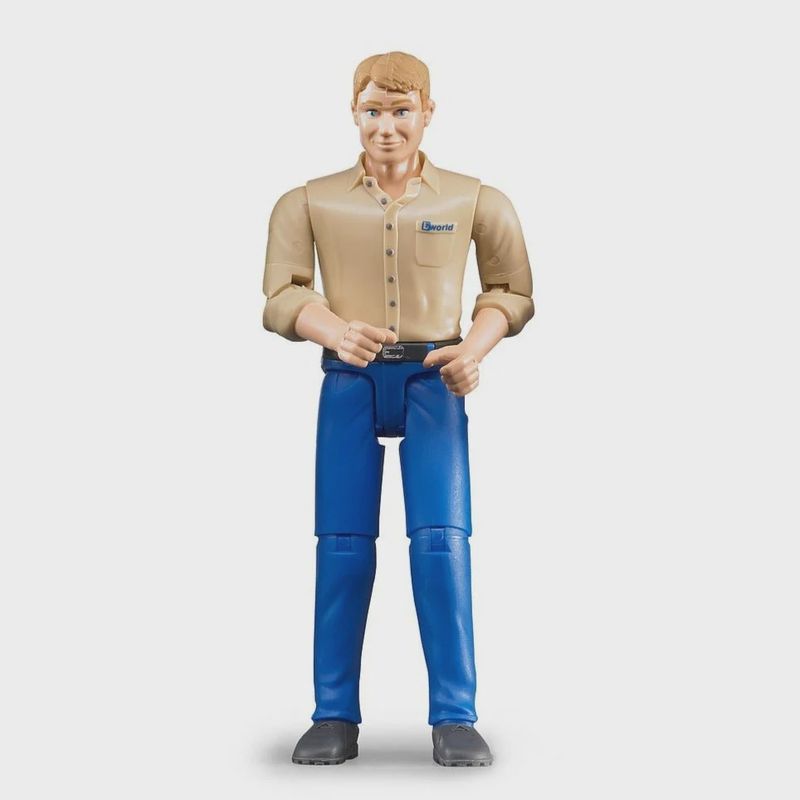 Figurine homme avec jeans bleu