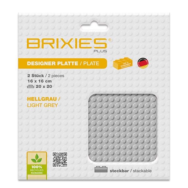 Plaque de base 16cm x 16cm / Gris clair