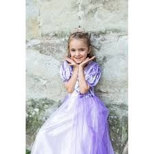 Robe de princesse en velour mauve Raiponce (5-6)