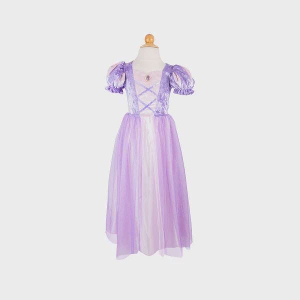 Robe de princesse en velour mauve Raiponce (5-6)