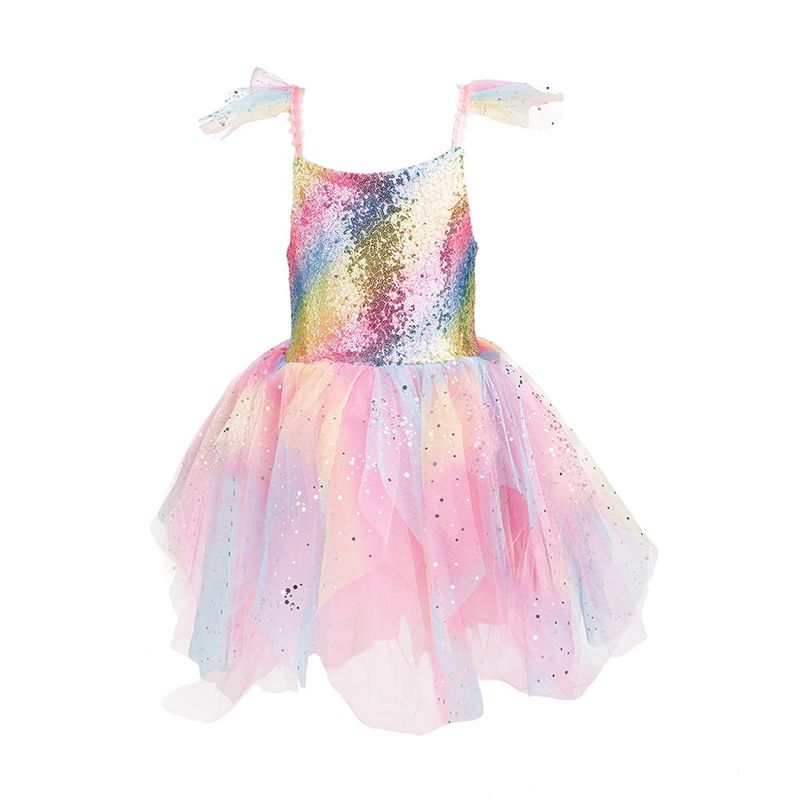 Robe de fée arc-en-ciel avec ailes (5-6)
