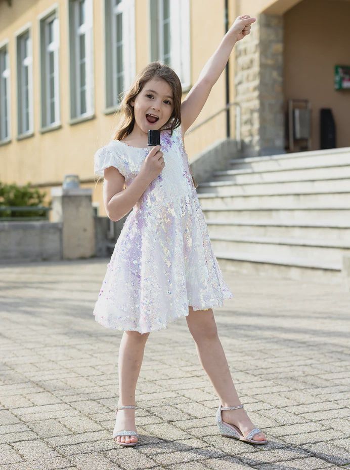 Robe de Reine du concert à paillettes (5-6)