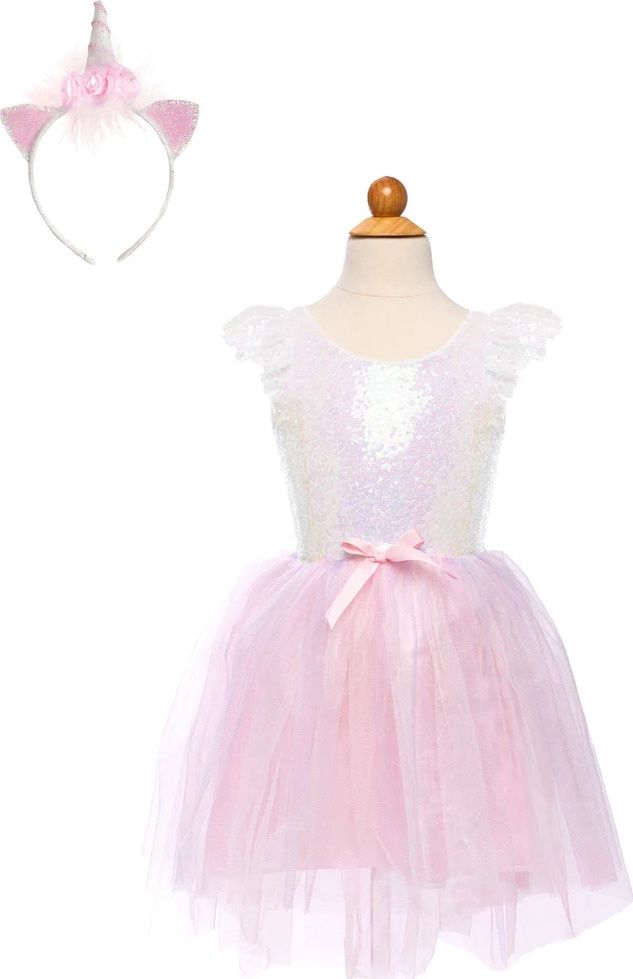 Robe de licorne iridescente rosée (5-6)