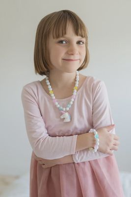 Collier Licorne 3D et bracelet
