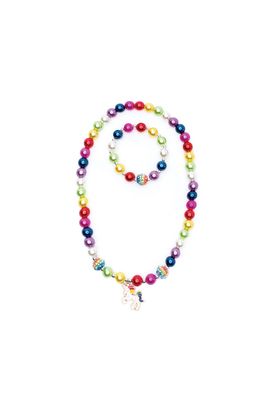 Ensemble Collier Bracelet Gumball Arc-En-Ciel