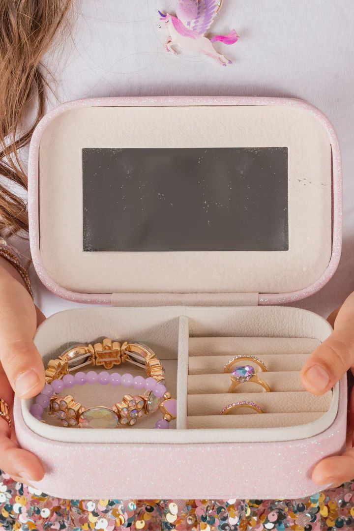 Boite à bijoux Licorne rose