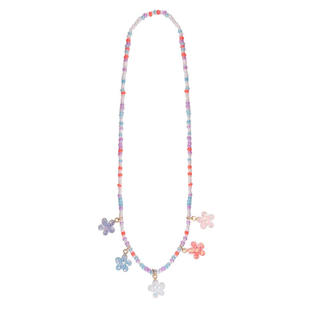 Collier de fleurs scintillant