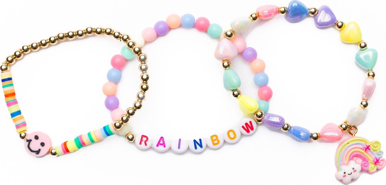 Ensemble 3 Bracelets Sourire Arc-En-Ciel