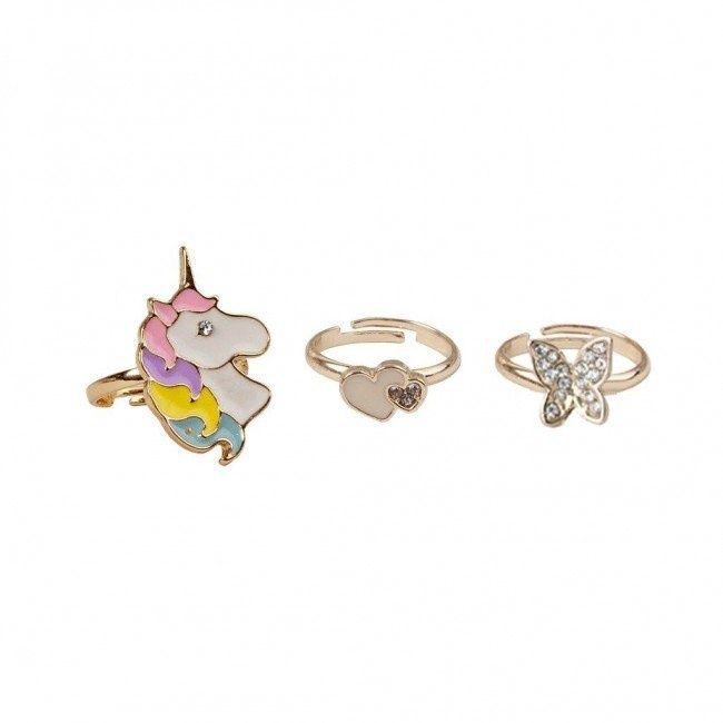 Ensemble 3 Bagues Licorne