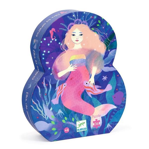 Puzzle silhouette / Ella, la sirène (36 mcx)