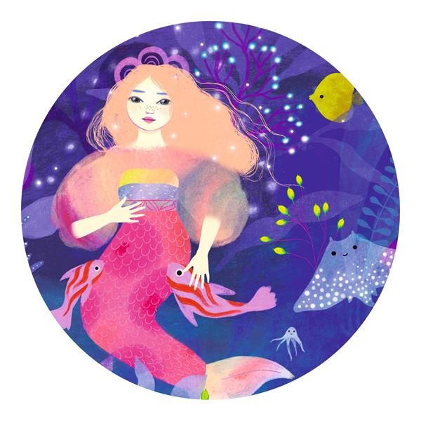 Puzzle silhouette / Ella, la sirène (36 mcx)