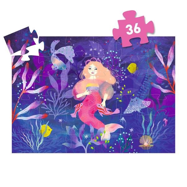 Puzzle silhouette / Ella, la sirène (36 mcx)
