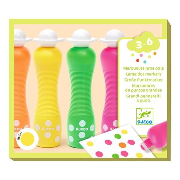 Marqueurs gros pois / Neon (4 marqueurs)