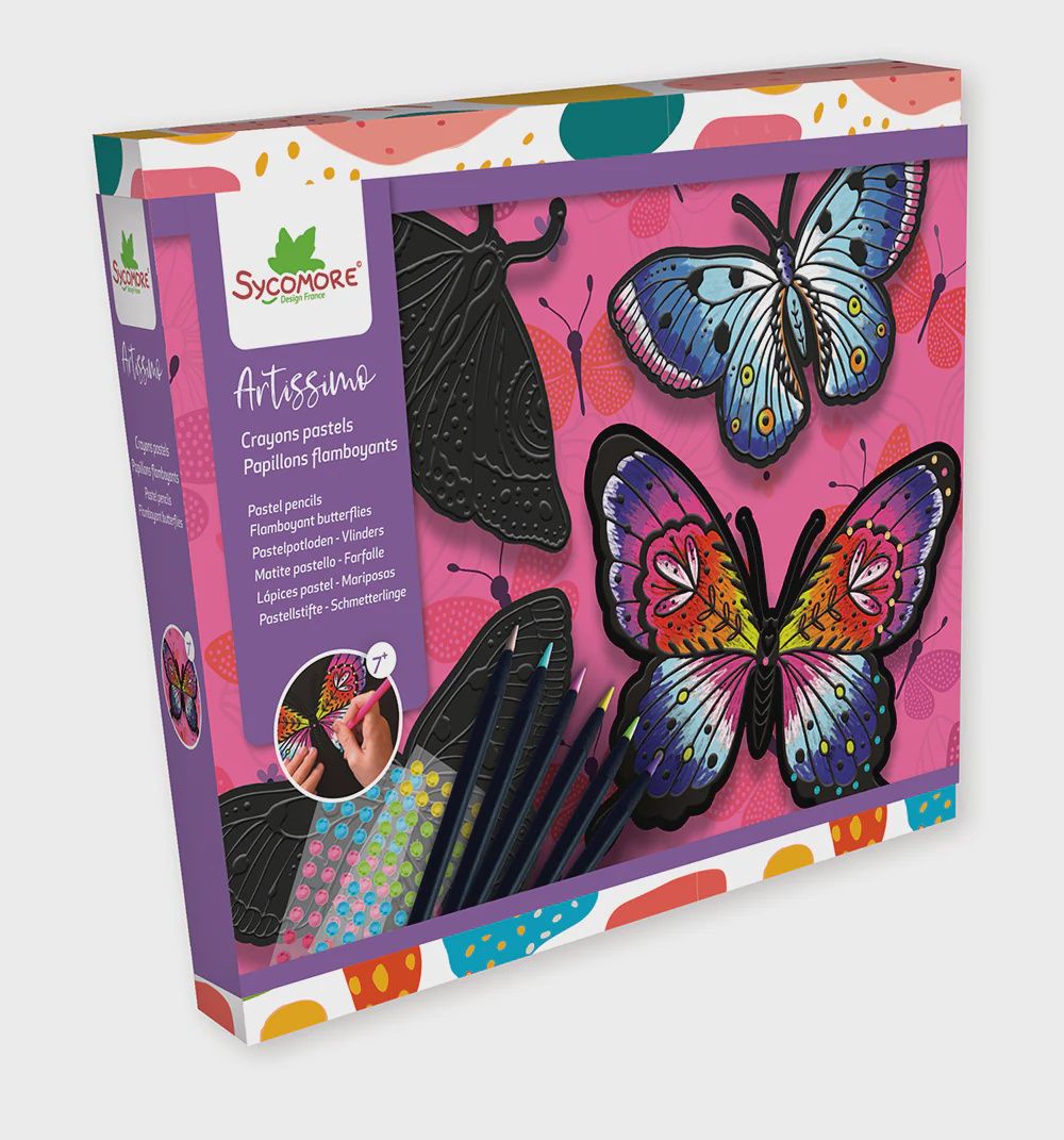 Artissimo / Papillons flamboyants (10 crayons pastels)