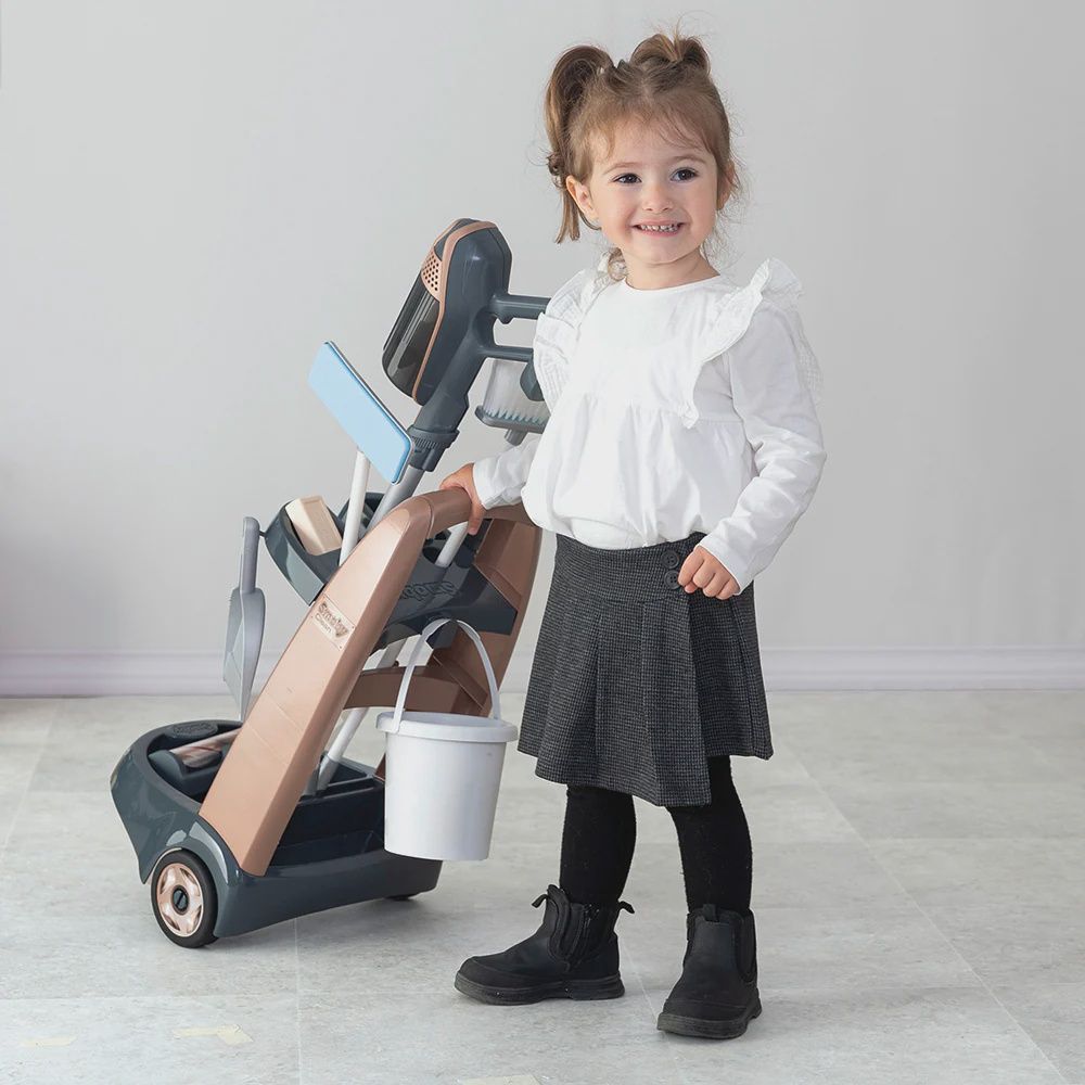 Rowenta Chariot Ménage + Aspirateur (Noir/Brun)