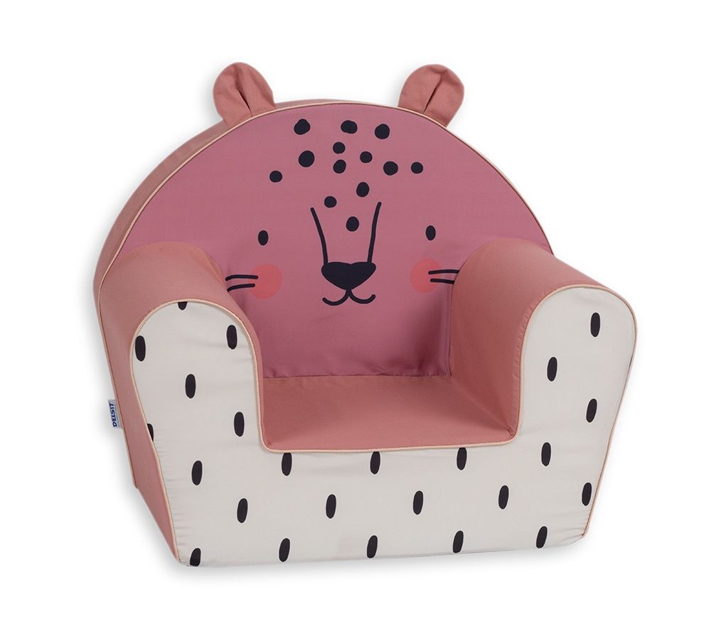 Fauteuil à oreilles Léopard (Rose)