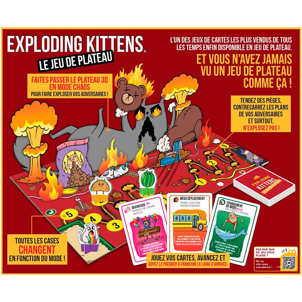 Jeu Exploding kittens - Le jeu de plateau Version française