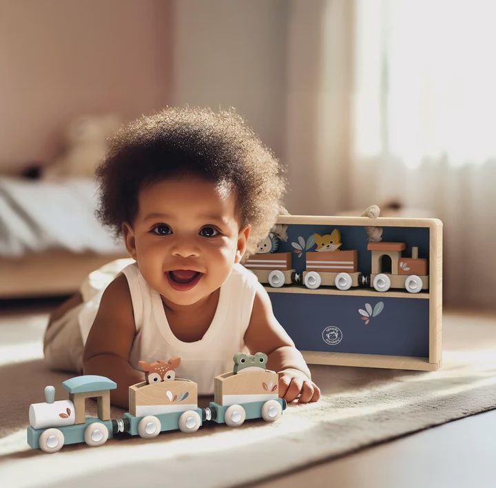 Coffret train en bois
