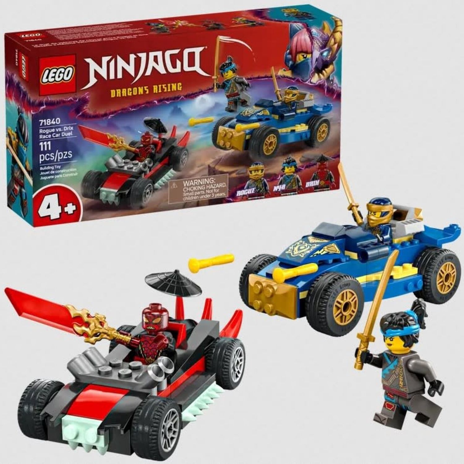 71840 / Ninjago - Le duel en voitures de course de Rogue et Drix