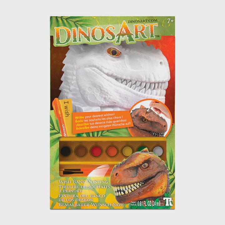 Tirelire de souhaits à peindre DinosArt