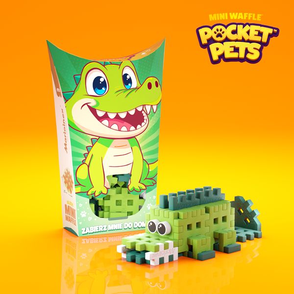 Mini Waffle - Animaux de poche : Crocodile (34 pcs)