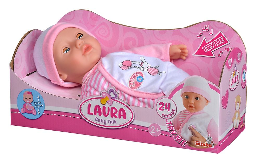 Poupée Laura &quot;Baby Talk&quot; (30 cm) - 24 sons de bébé